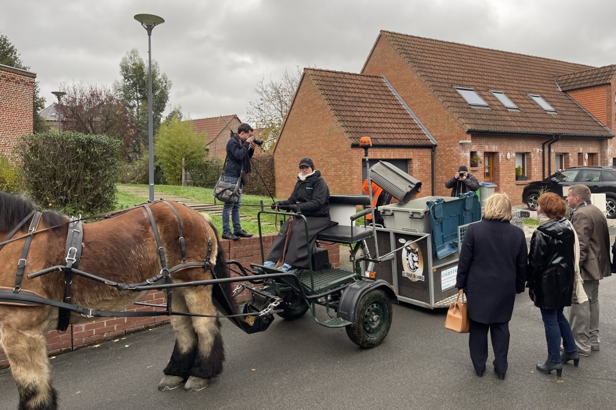 Démonstration de ramassage des corbeilles et broyage des espaces verts pour la CCPC